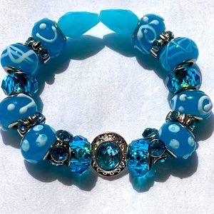 Light Blue Glass Bracelet